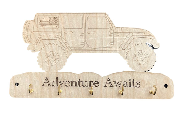 Jeep Key Holder- Wood